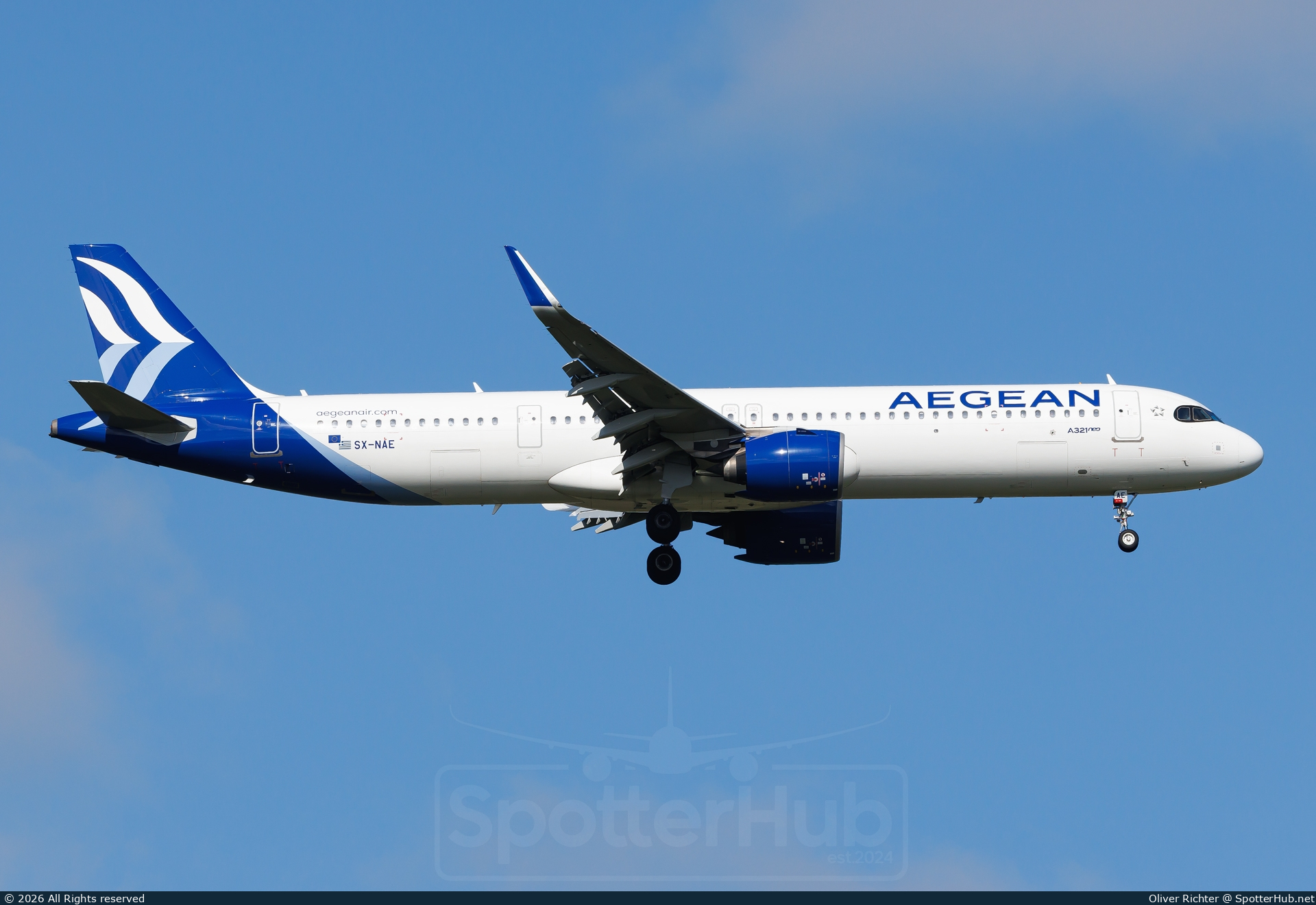 Photo of SX-NAE - Airbus A321-271NX operated by Aegean Airlines