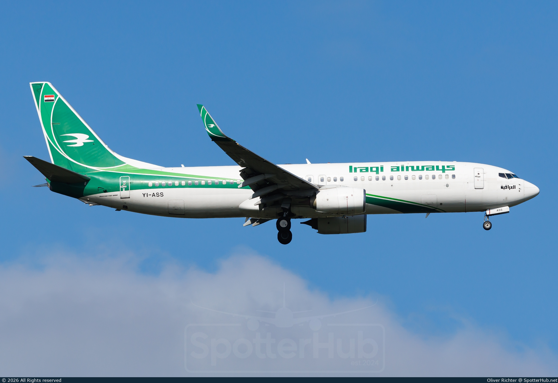 Photo of YI-ASS - Boeing 737-81Z operated by Iraqi Airways