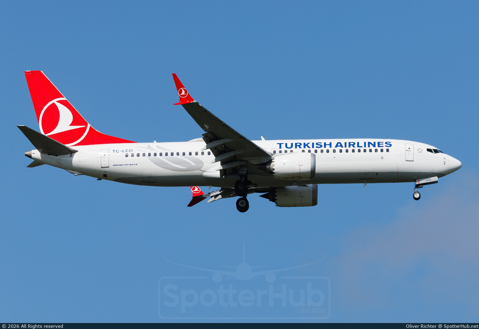 Photo of TC-LCO - Boeing 737 MAX 8 operated by Turkish Airlines
