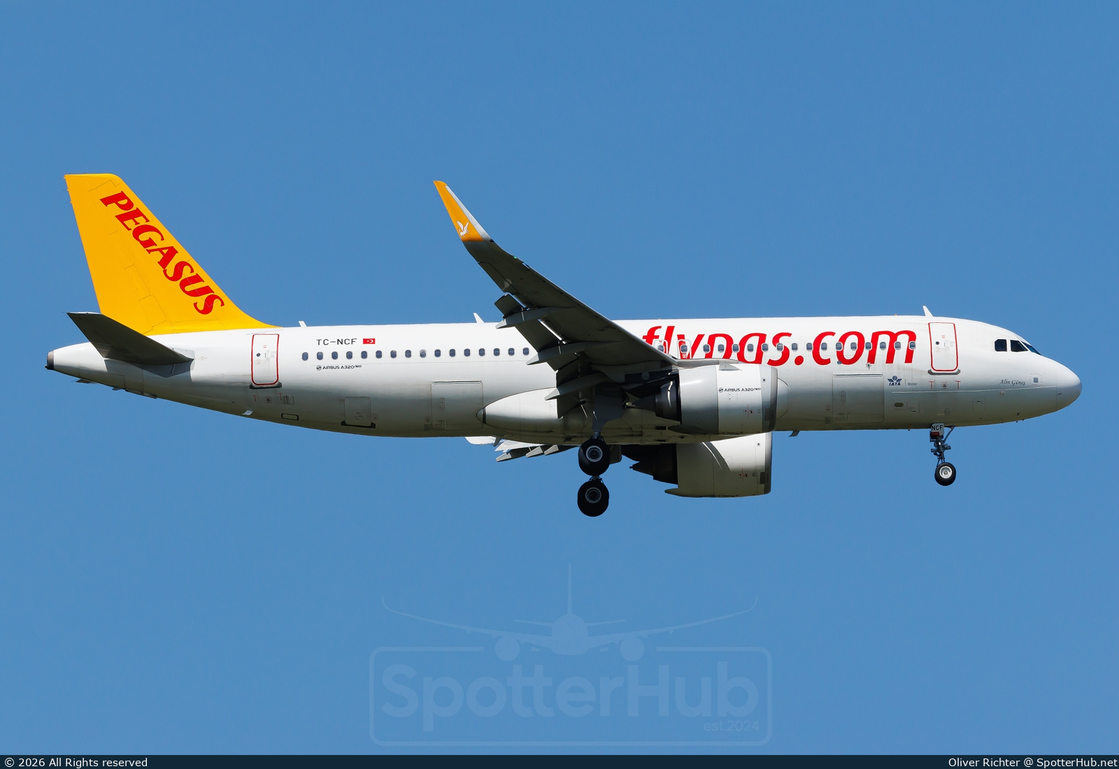 Photo of TC-NCF - Airbus A320-251N operated by Pegasus Airlines