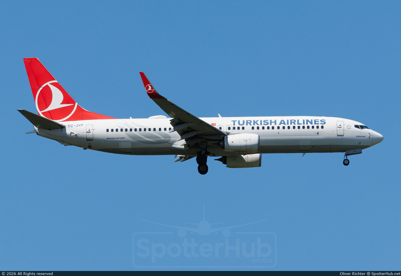 Photo of TC-JVP - Boeing 737-8F2 operated by Turkish Airlines