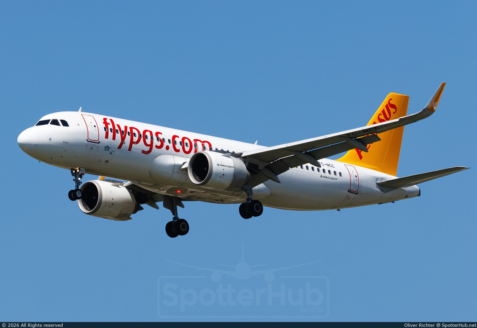 Photo of TC-NCC - Airbus A320-251N operated by Pegasus Airlines
