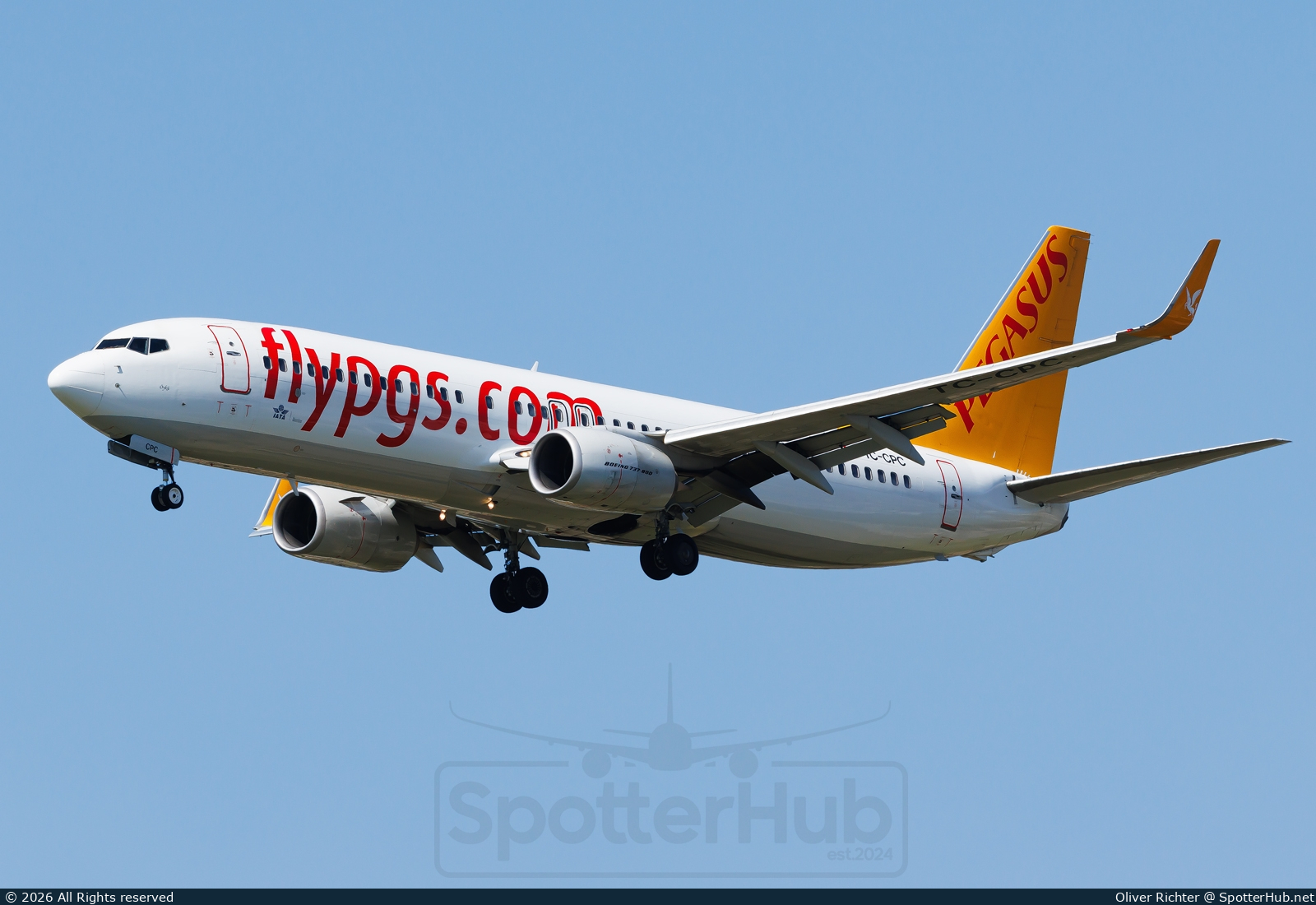 Photo of TC-CPC - Boeing 737-82R operated by Pegasus Airlines