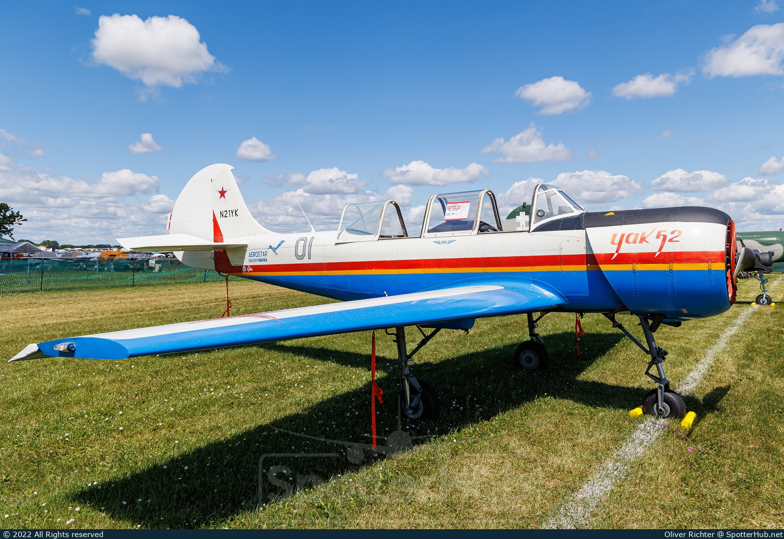 Photo of N21YK - Yakovlev Yak-52 operated by Private
