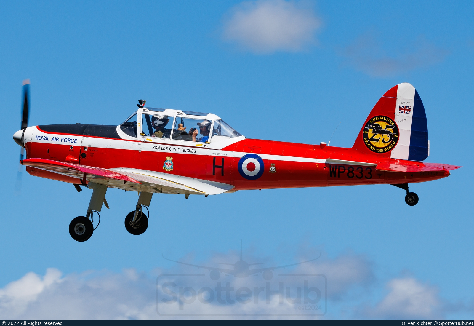 Photo of N833WP - De Havilland Canada DHC-1 Chipmunk 22 operated by Skylarks Chipmunk Formation Team