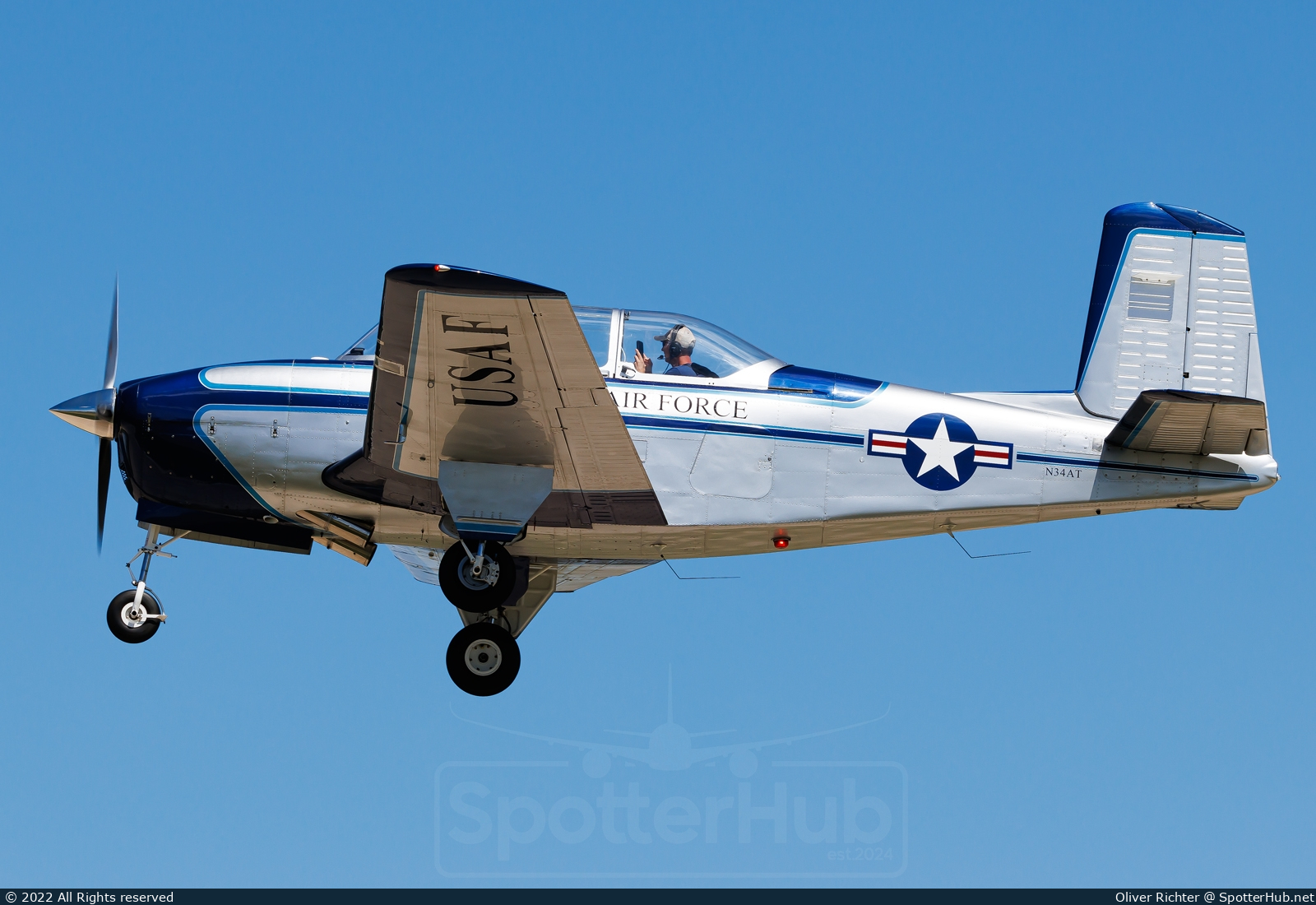 Photo of N34AT - Beechcraft T-34A Mentor operated by Private