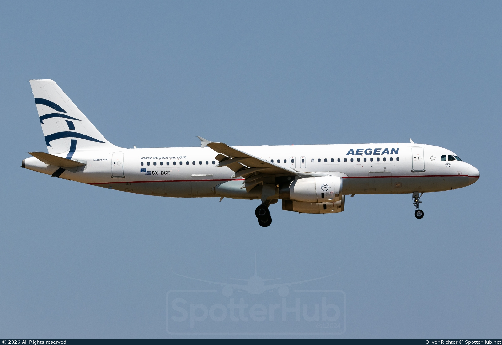 Photo of SX-DGE - Airbus A320-232 operated by Aegean Airlines