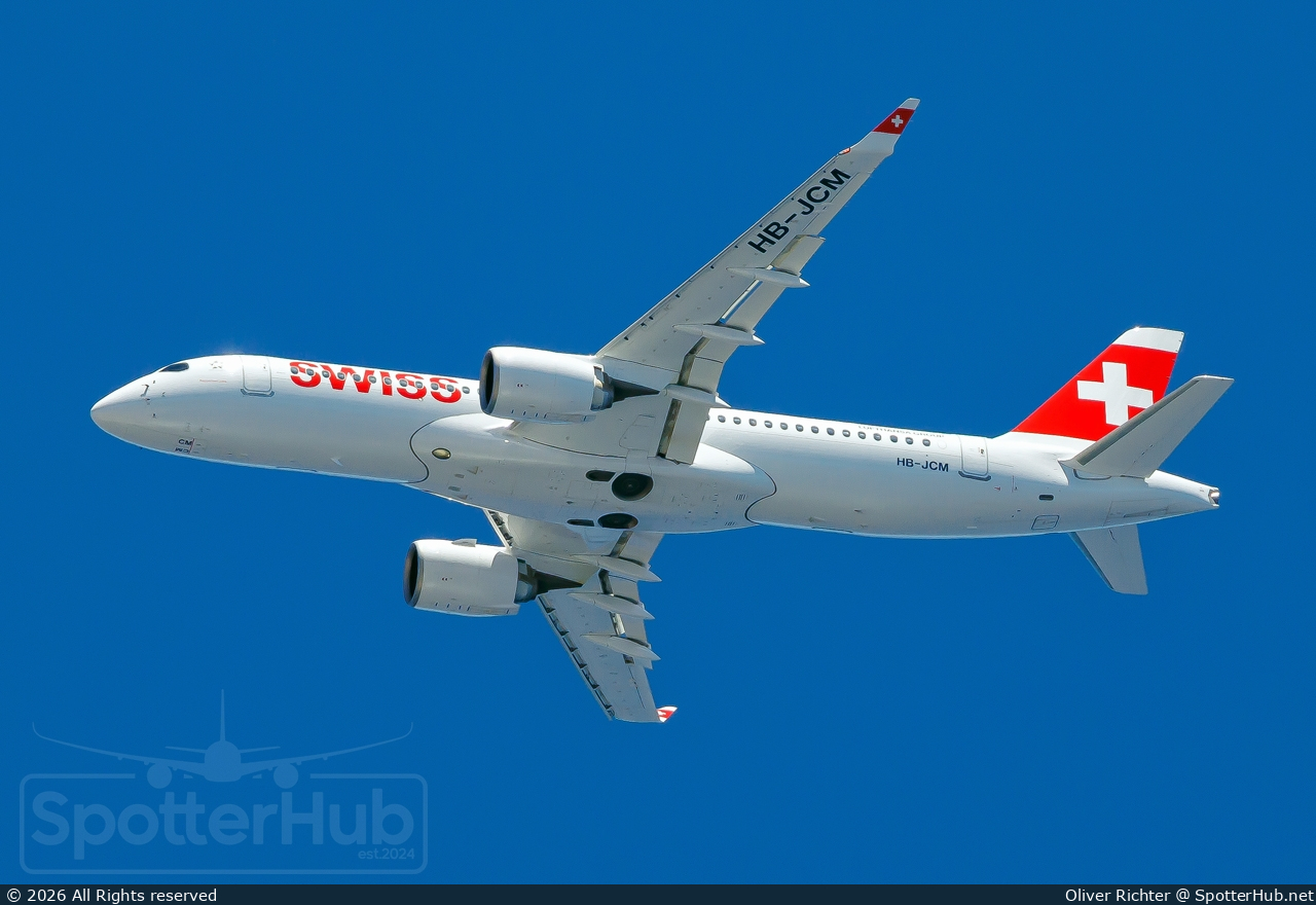 Photo of HB-JCM - Airbus A220-300 operated by Swiss International Air Lines