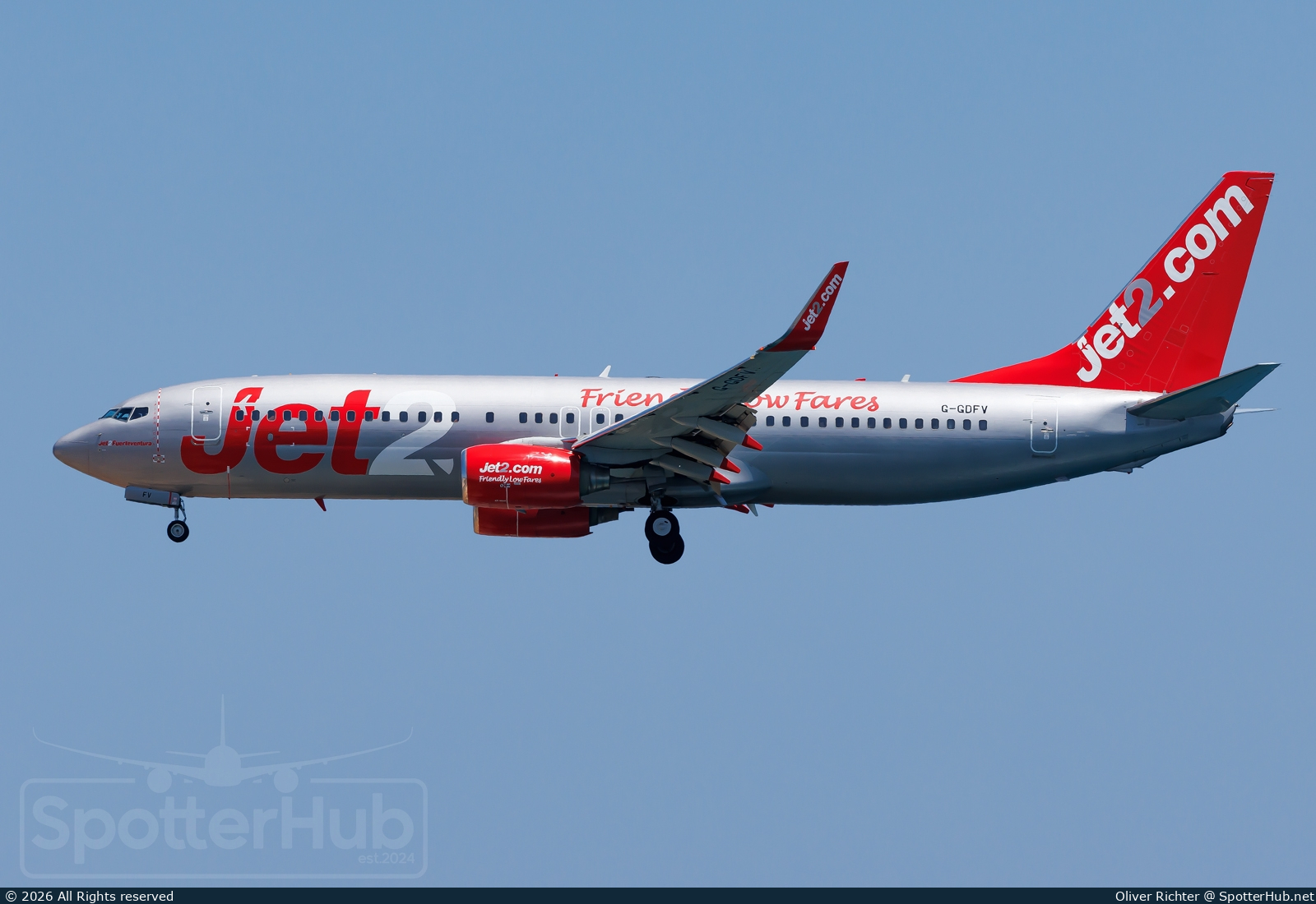 Photo of G-GDFV - Boeing 737-85F operated by Jet2