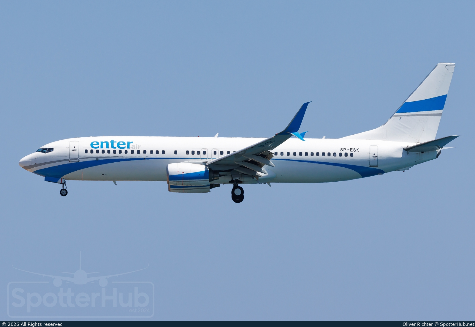 Photo of SP-ESK - Boeing 737-8Q8 operated by Enter Air