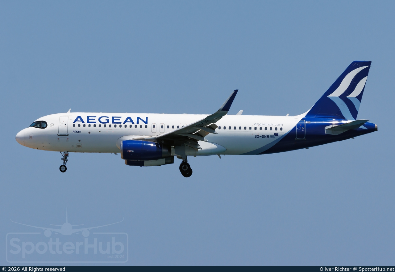 Photo of SX-DNB - Airbus A320-232 operated by Aegean Airlines
