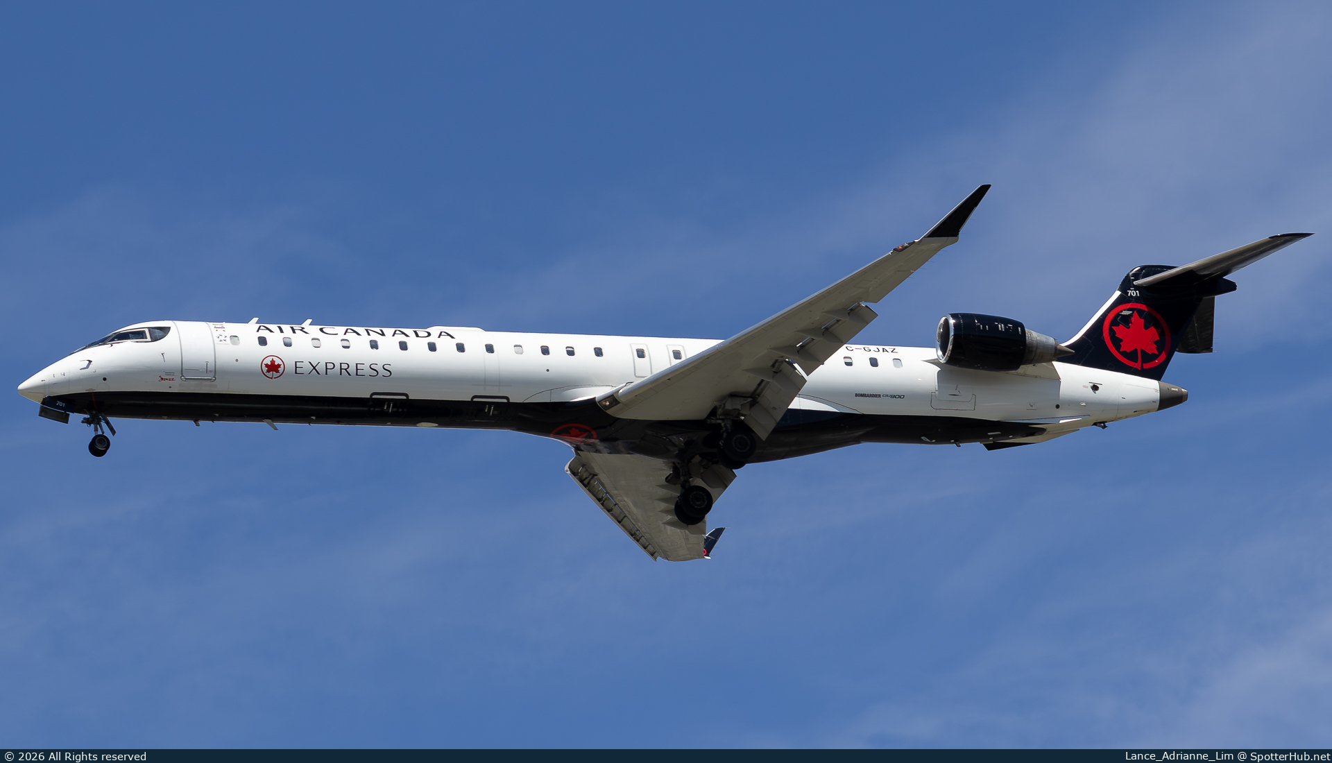 Photo of C-GJAZ - Bombardier CRJ-900LR operated by Air Canada Express (opb Jazz Air)