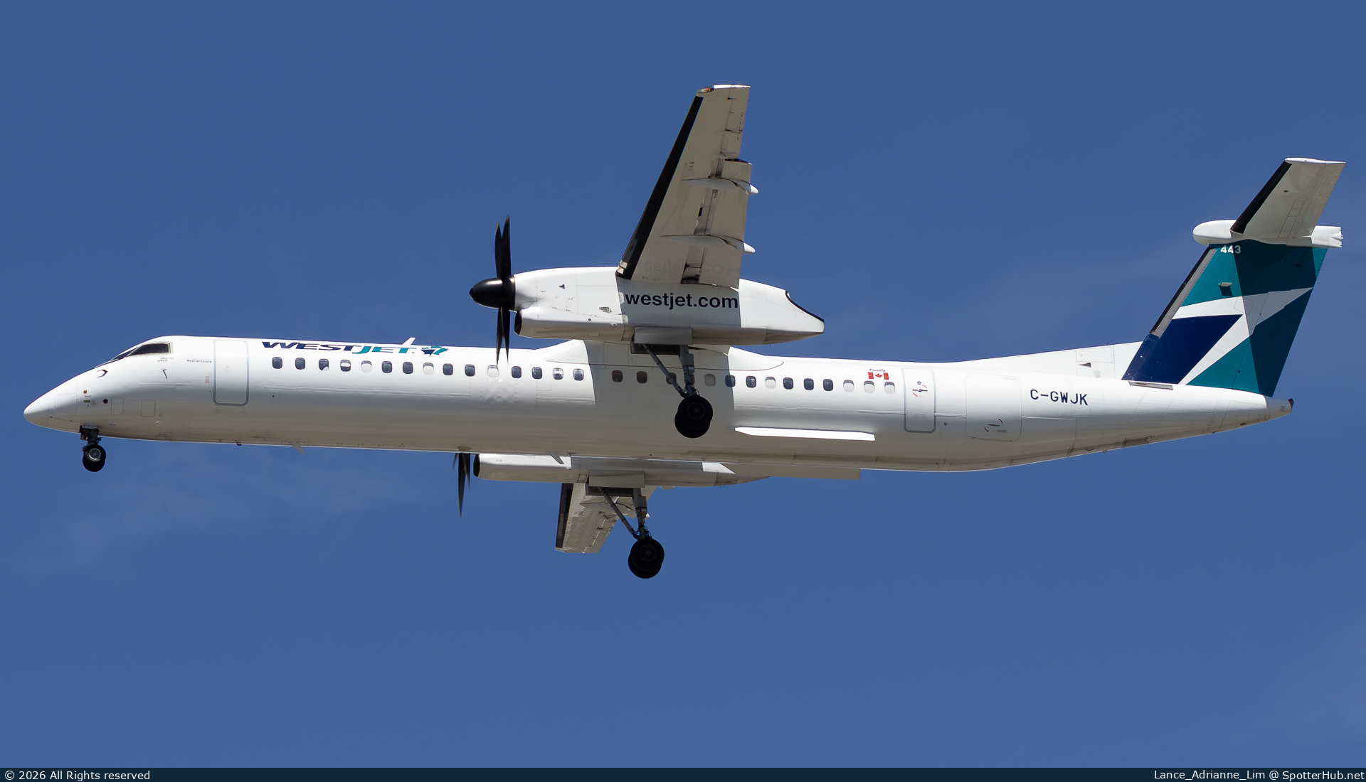 Photo of C-GWJK - Bombardier DHC-8-402 Dash 8 Q400 operated by WestJet Encore