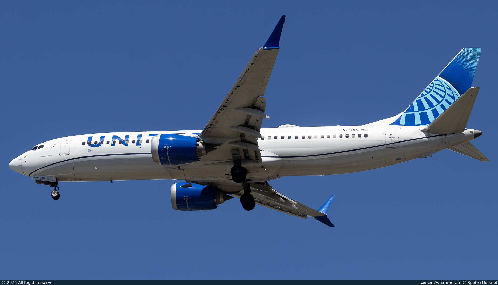 Photo of N17321 - Boeing 737 MAX 8 operated by United Airlines