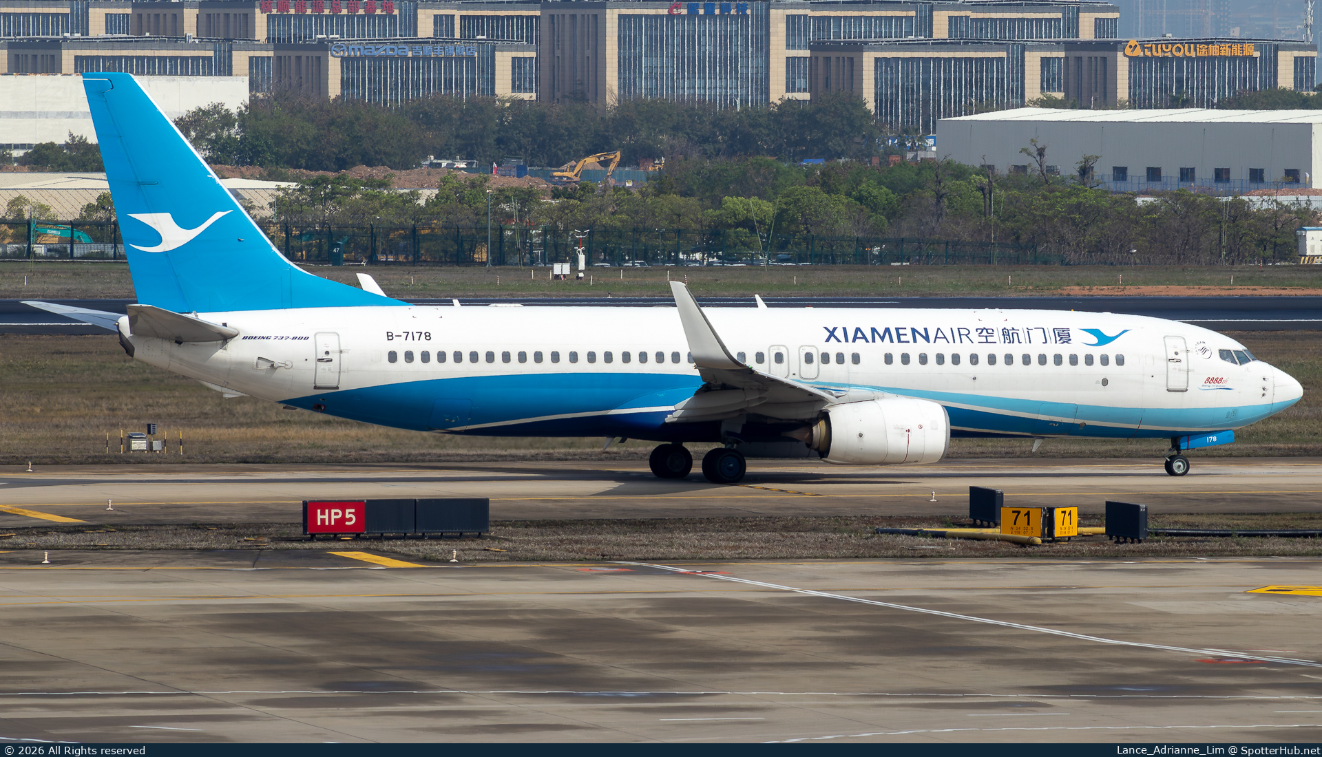 Photo of B-7178 - Boeing 737-85C operated by Xiamen Airlines