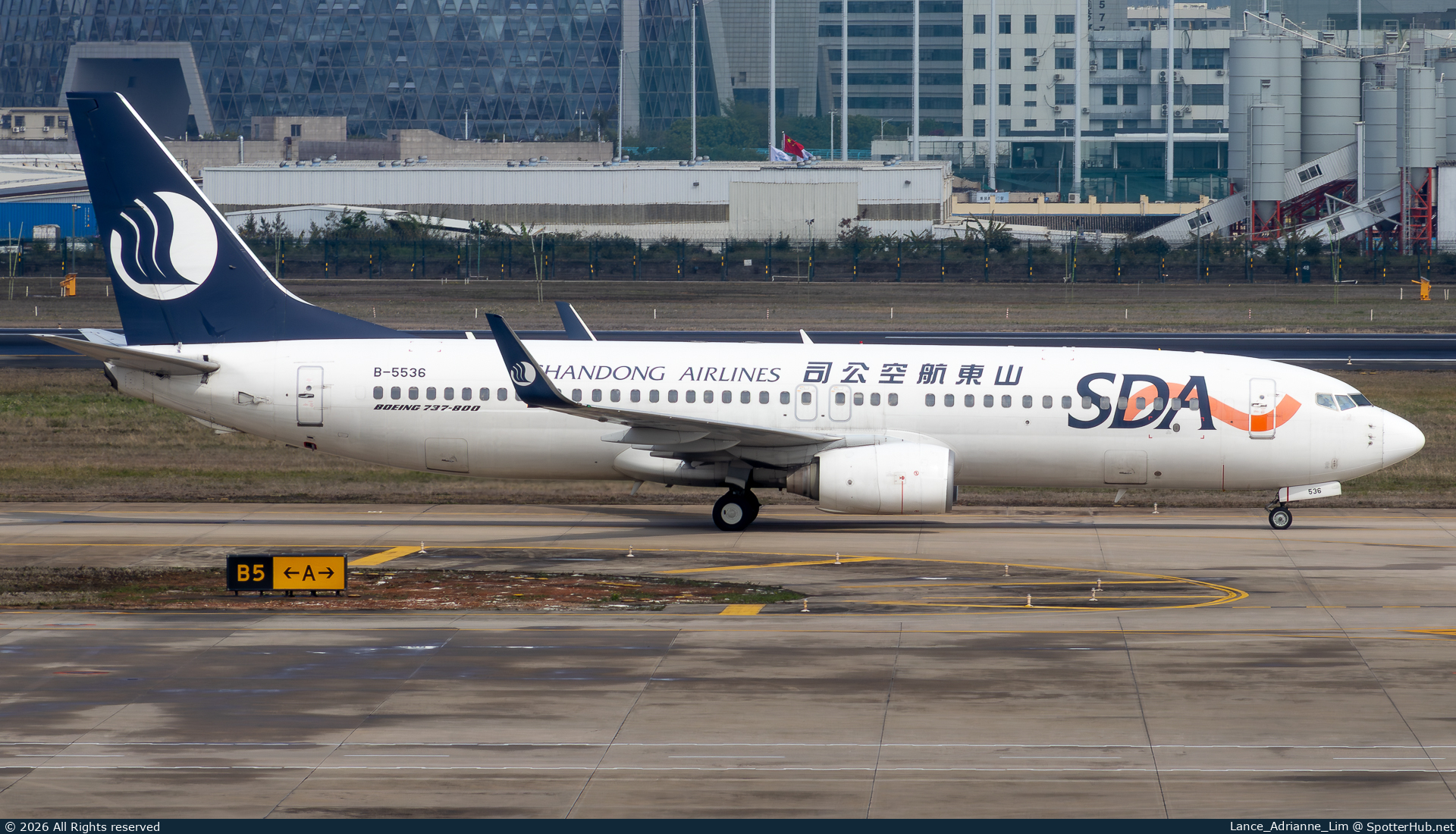 Photo of B-5536 - Boeing 737-8AL operated by Shandong Airlines