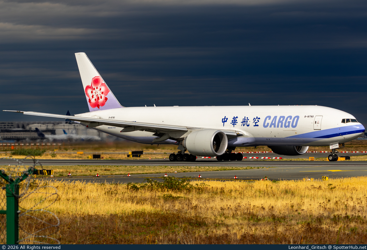 Photo of B-18780 - Boeing 777-F operated by China Airlines Cargo
