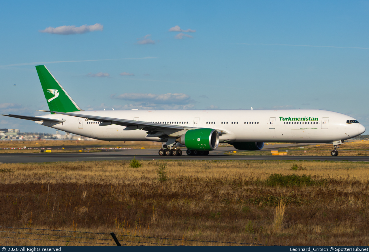 Photo of EZ-A782 - Boeing 777-367(ER) operated by Turkmenistan Airlines