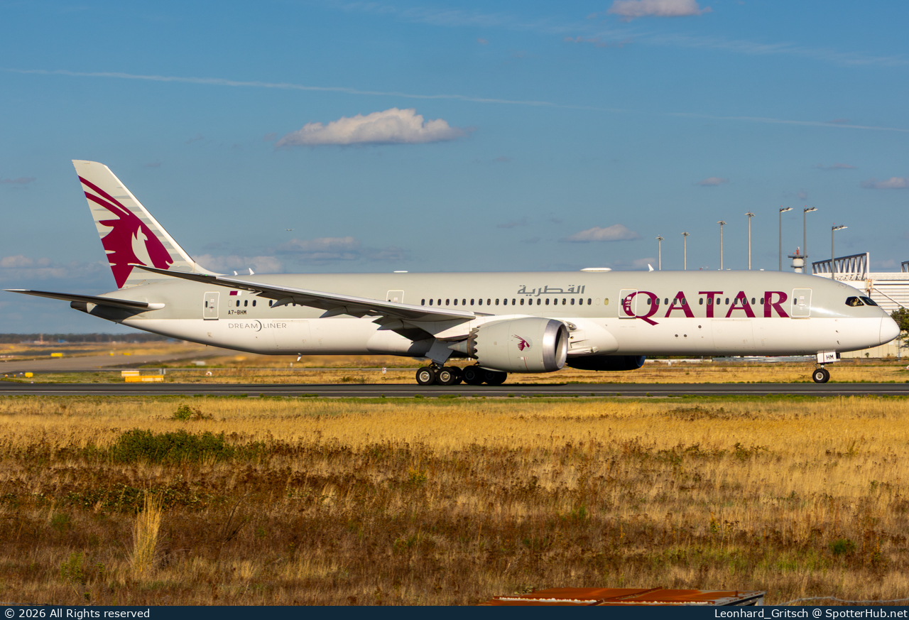 Photo of A7-BHM - Boeing 787-9 Dreamliner operated by Qatar Airways