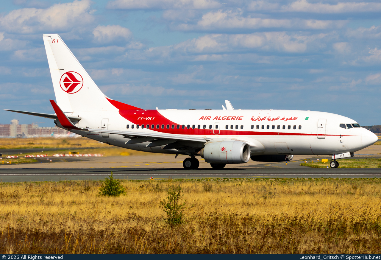 Photo of 7T-VKT - Boeing 737-7D6C operated by Air Algérie