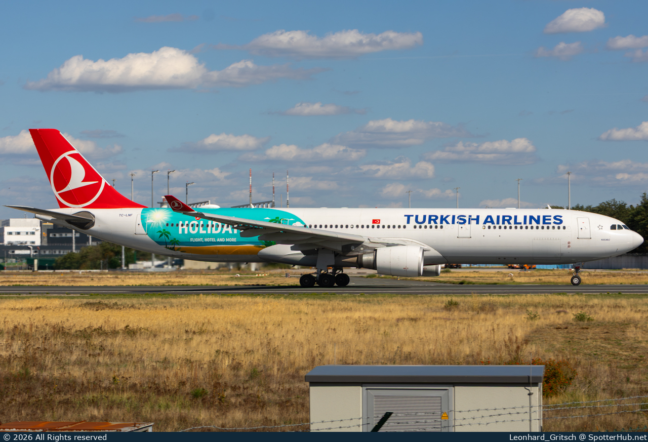 Photo of TC-LNF - Airbus A330-303 operated by Turkish Airlines