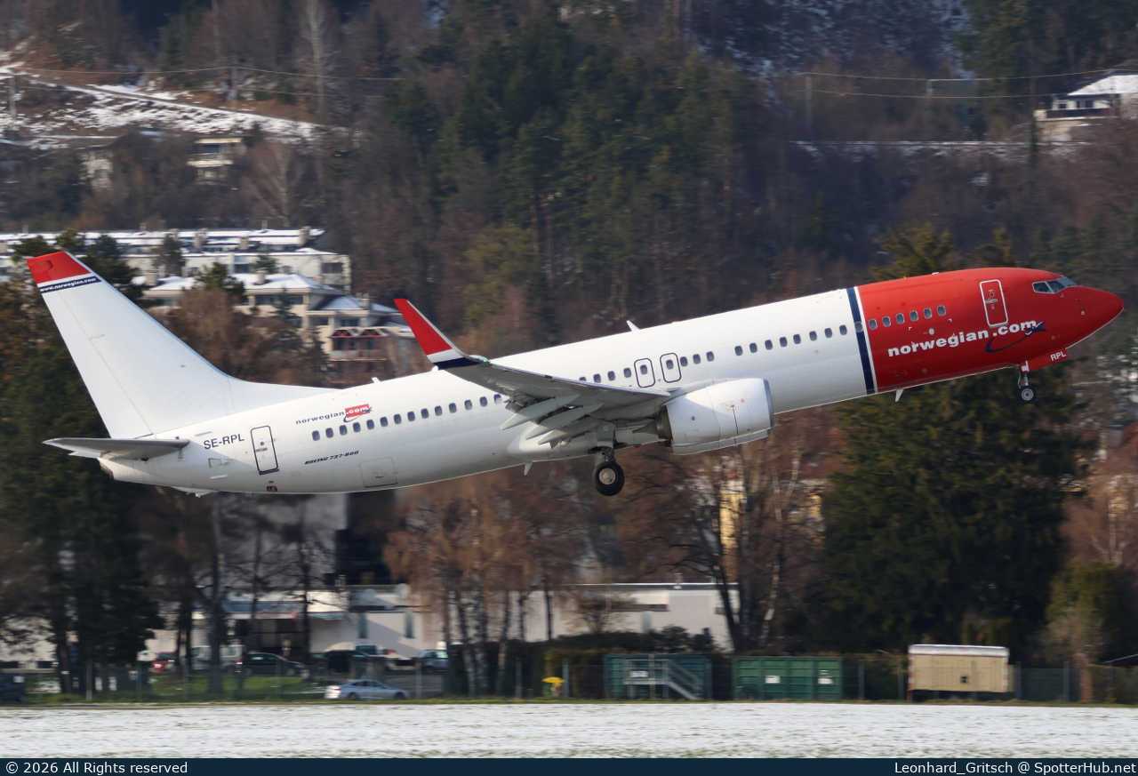 Photo of SE-RPL - Boeing 737-8JP operated by Norwegian Air Sweden