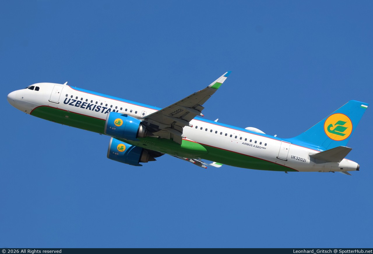 Photo of UK32021 - Airbus A320-251N operated by Uzbekistan Airways