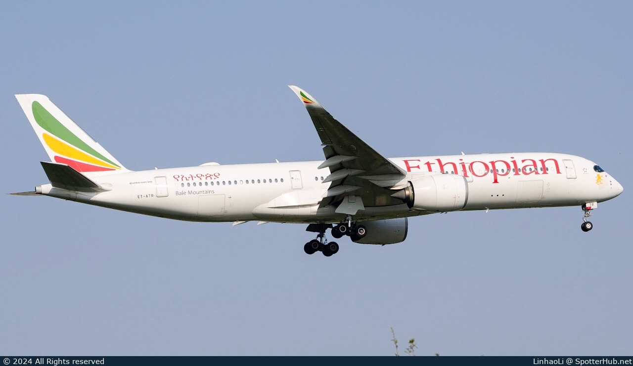 Photo of ET-ATR - Airbus A350-941 operated by Ethiopian Airlines