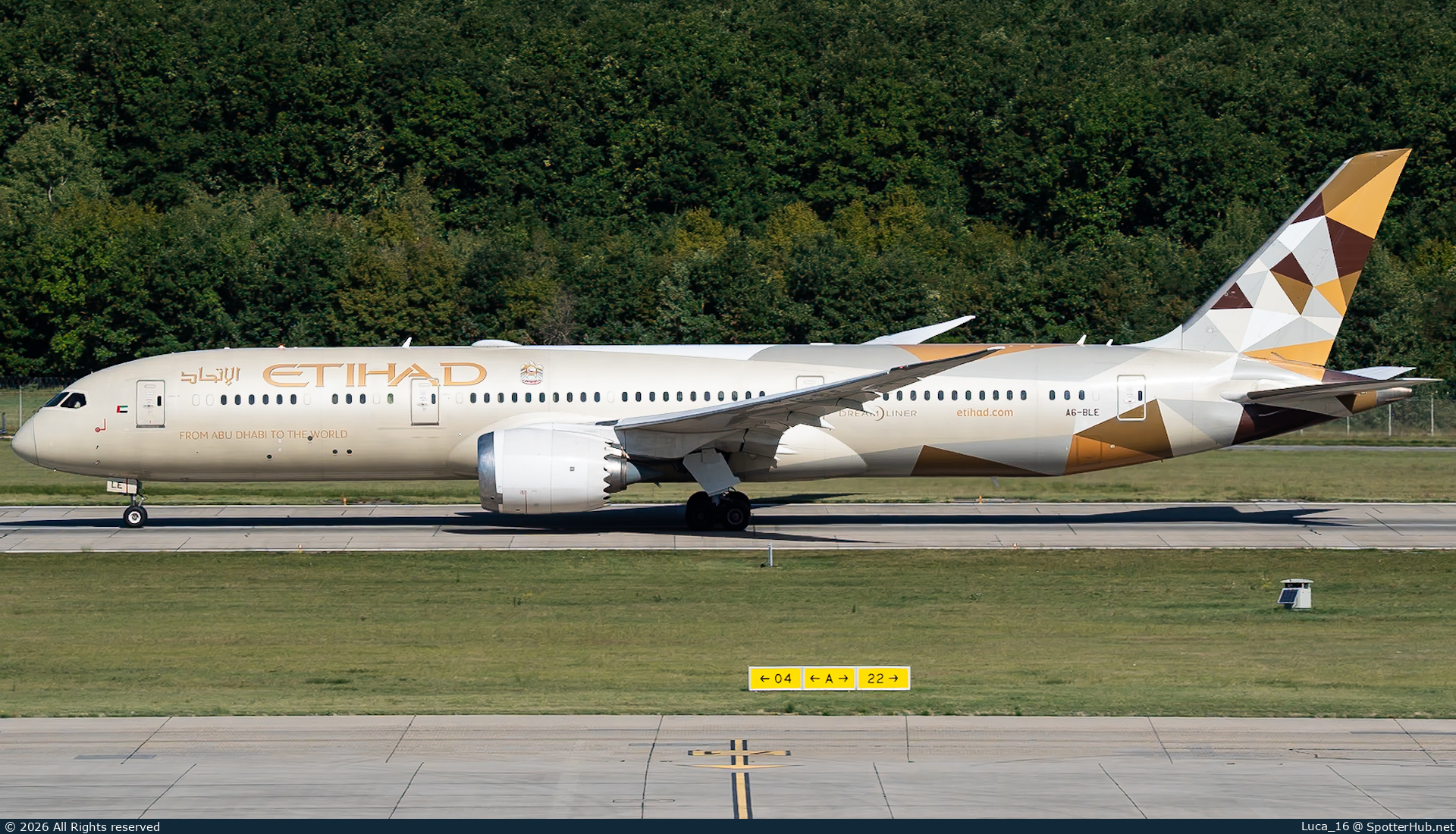 Photo of A6-BLE - Boeing 787-9 Dreamliner operated by Etihad Airways
