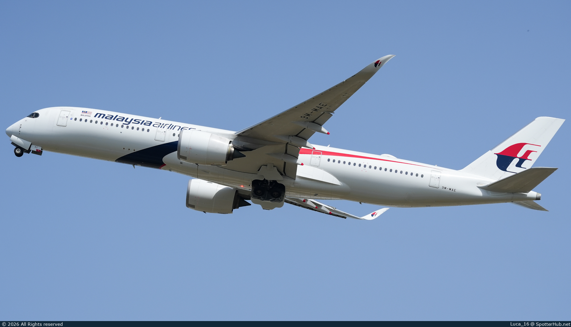 Photo of 9M-MAE - Airbus A350-941 operated by Malaysia Airlines