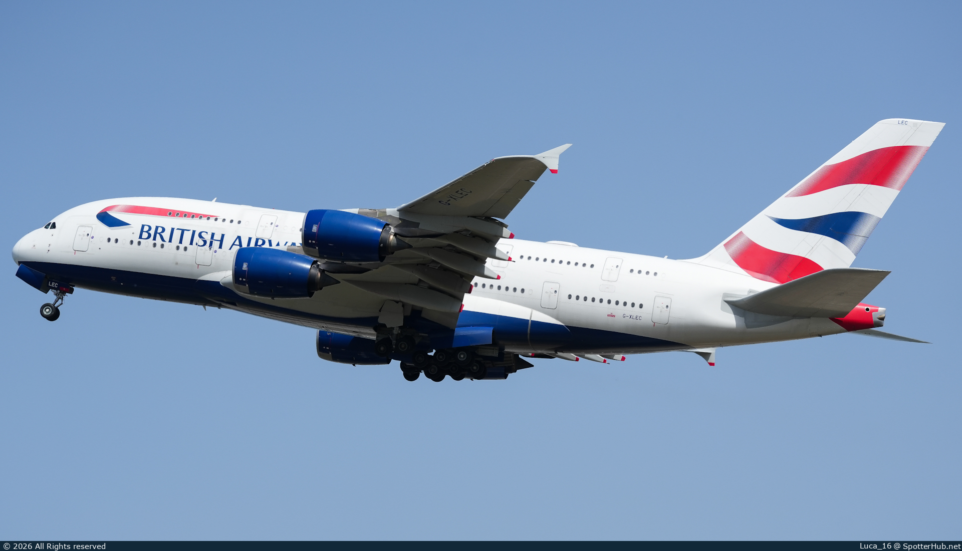 Photo of G-XLEC - Airbus A380-841 operated by British Airways