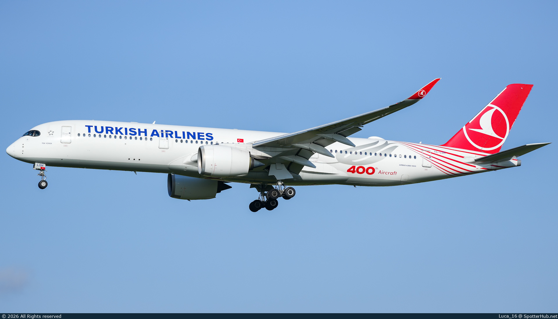Photo of TC-LGF - Airbus A350-941 operated by Turkish Airlines