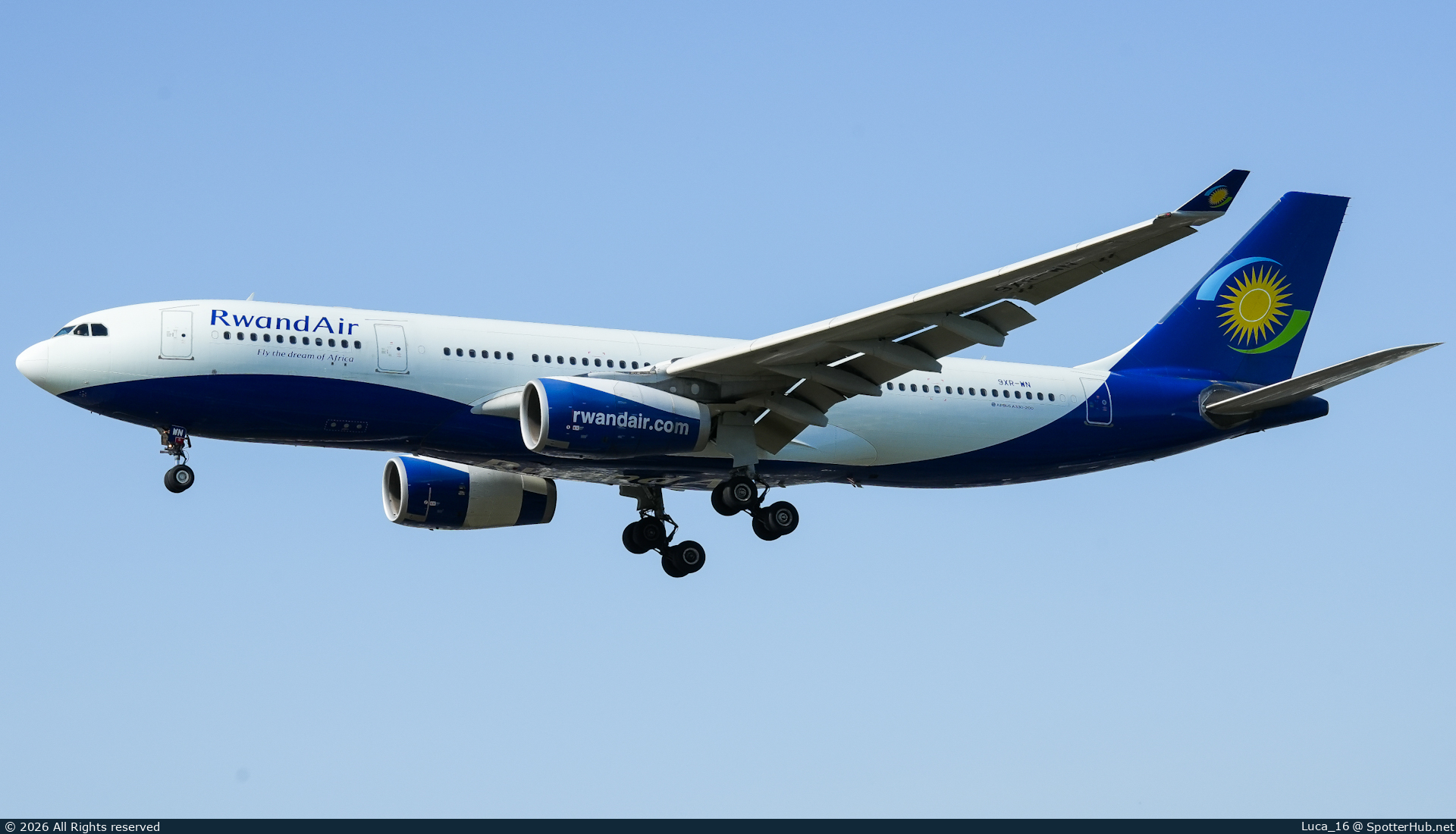 Photo of 9XR-WN - Airbus A330-243 operated by RwandAir