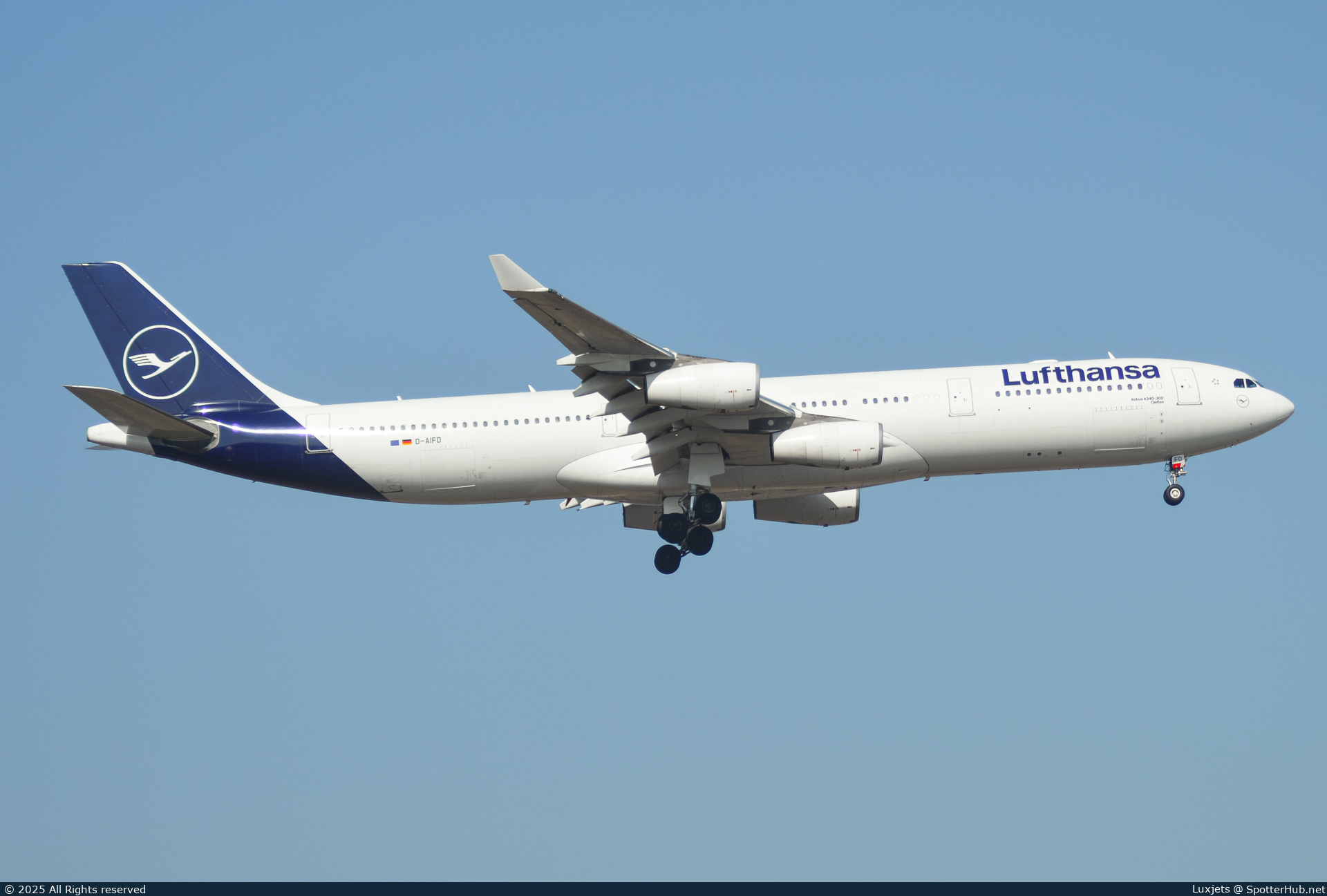 Photo of D-AIFD - Airbus A340-313 operated by Lufthansa
