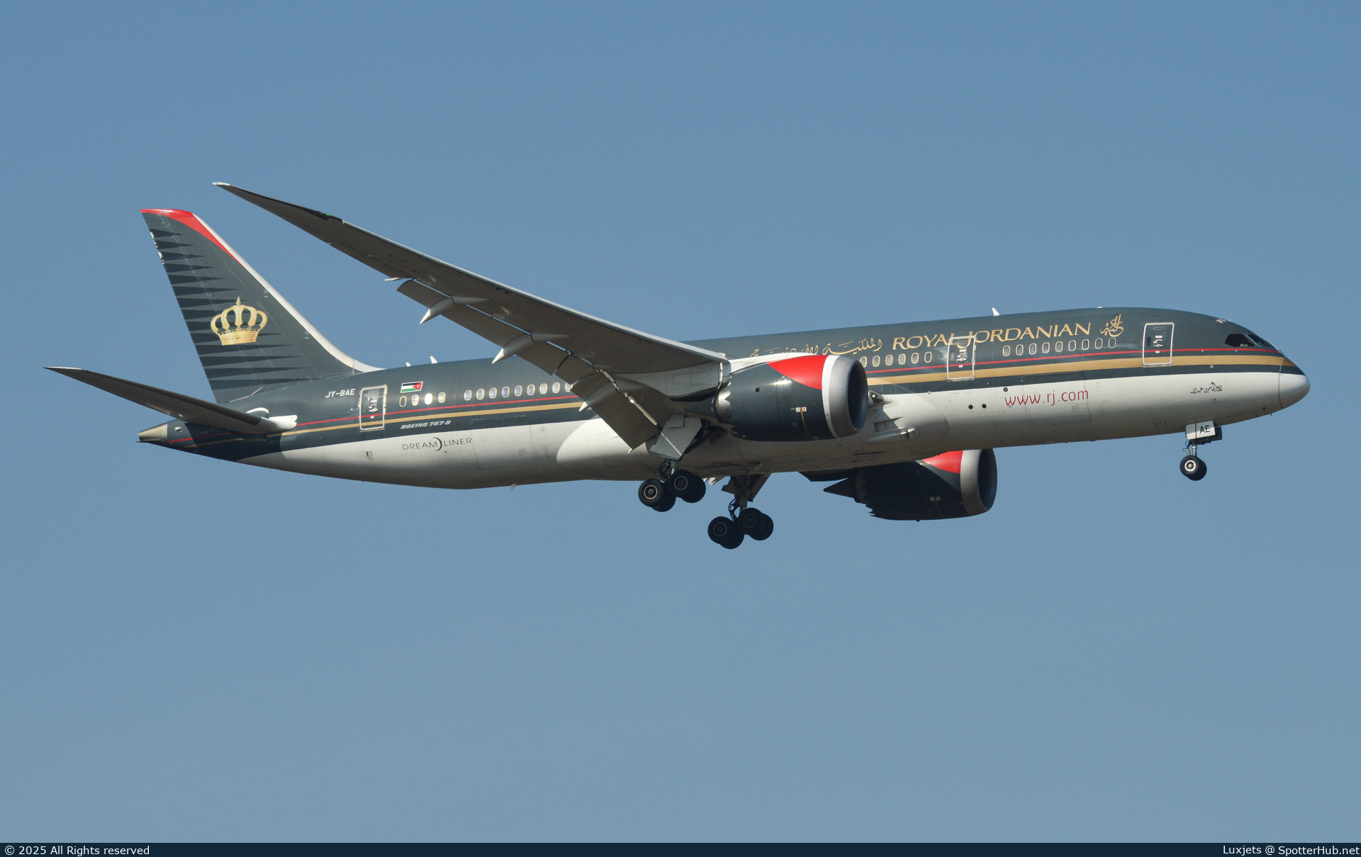 Photo of JY-BAE - Boeing 787-8 Dreamliner operated by Royal Jordanian Airlines