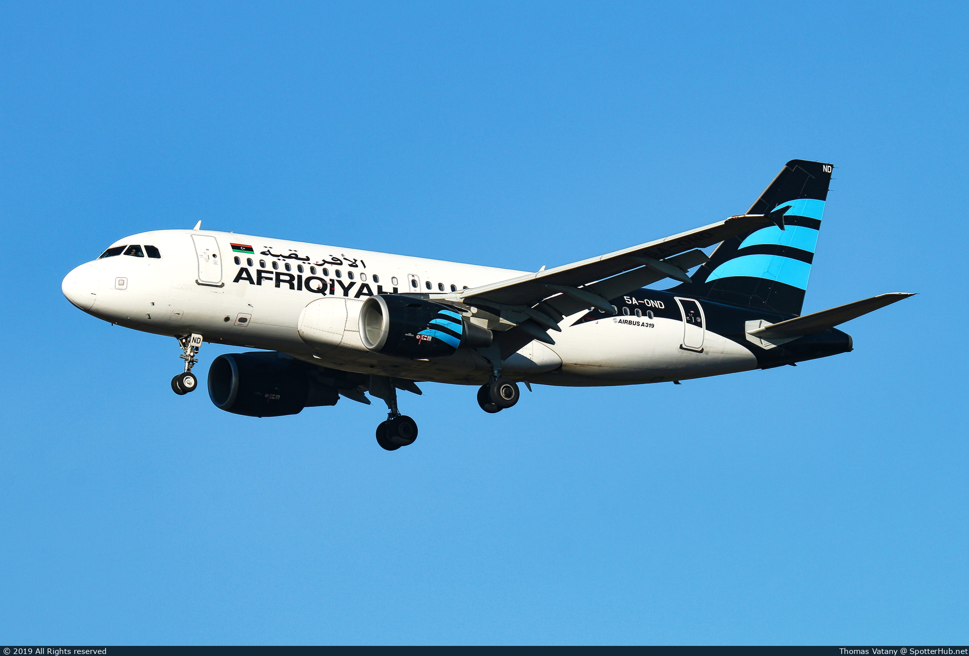 Photo of 5A-OND - Airbus A319-111 operated by Afriqiyah Airways