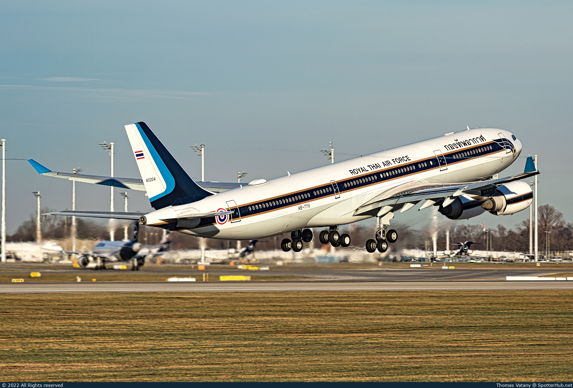 Photo of HS-TYV - Airbus A340-541 operated by Royal Thai Air Force
