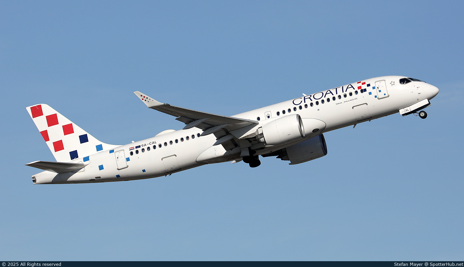 Photo of 9A-CAL - Airbus A220-300 operated by Croatia Airlines