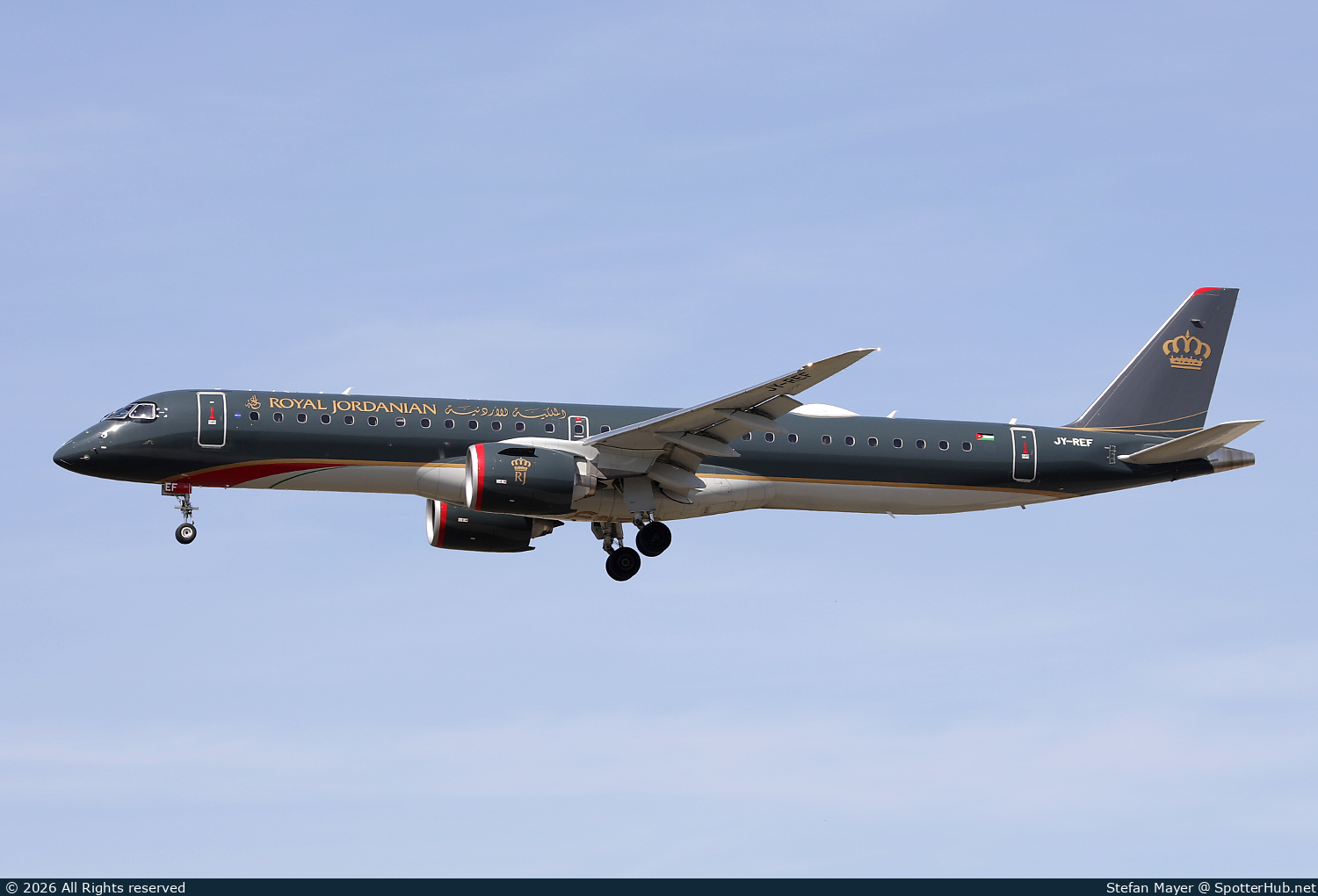 Photo of JY-REF - Embraer ERJ-195-E2 operated by Royal Jordanian Airlines