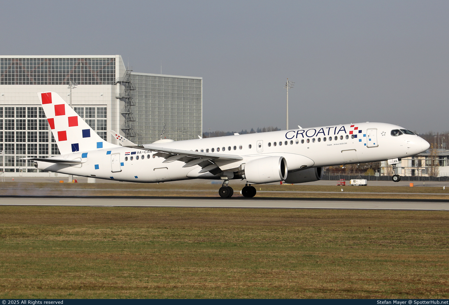 Photo of 9A-CAN - Airbus A220-300 operated by Croatia Airlines