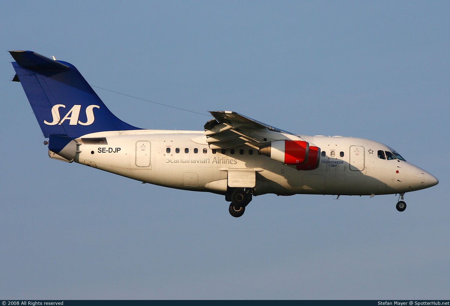 Photo of SE-DJP - British Aerospace Avro RJ70 operated by SAS Scandinavian Airlines (opb Transwede Airways)