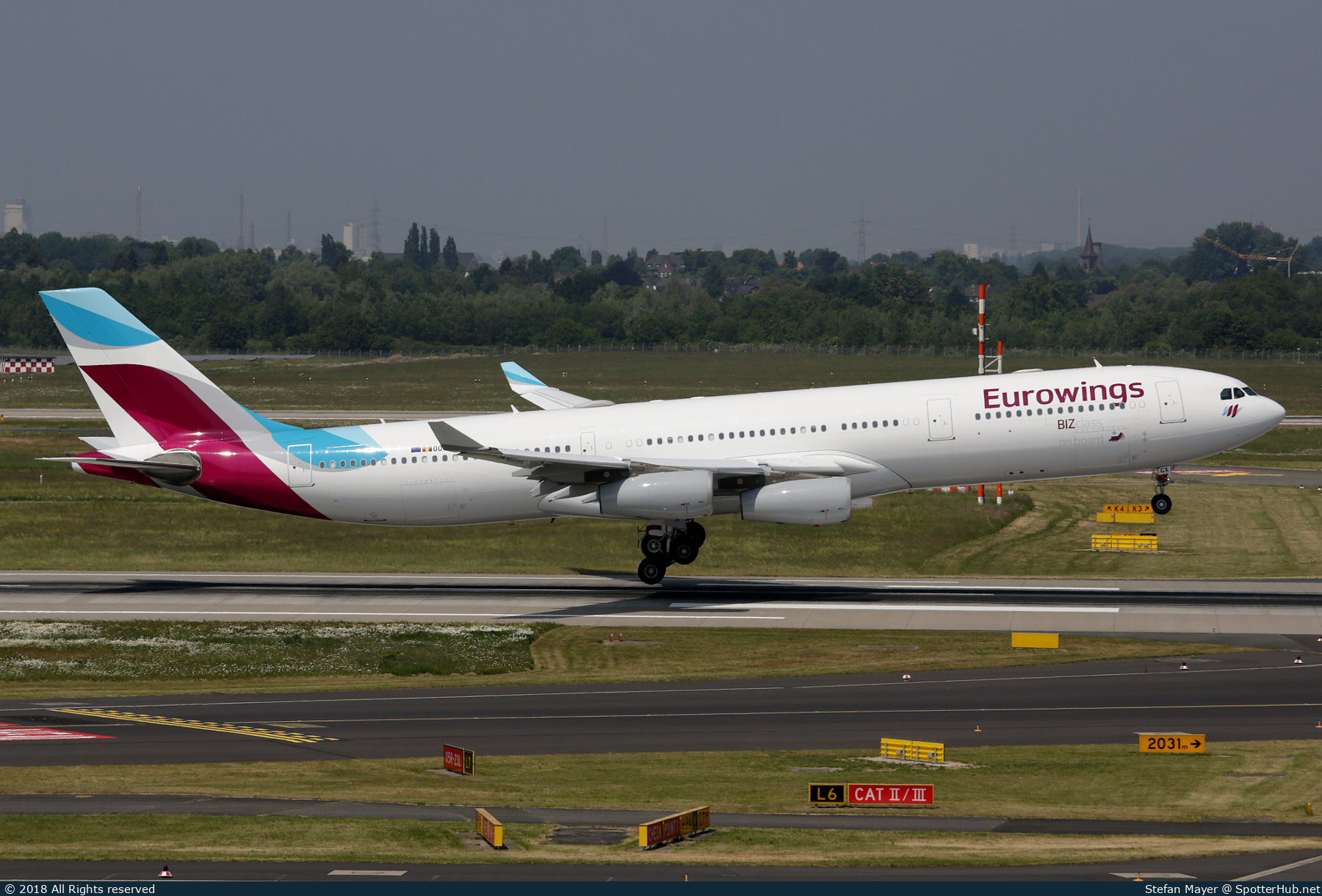 Photo of OO-SCX - Airbus A340-313 operated by Eurowings (opb Brussels Airlines)