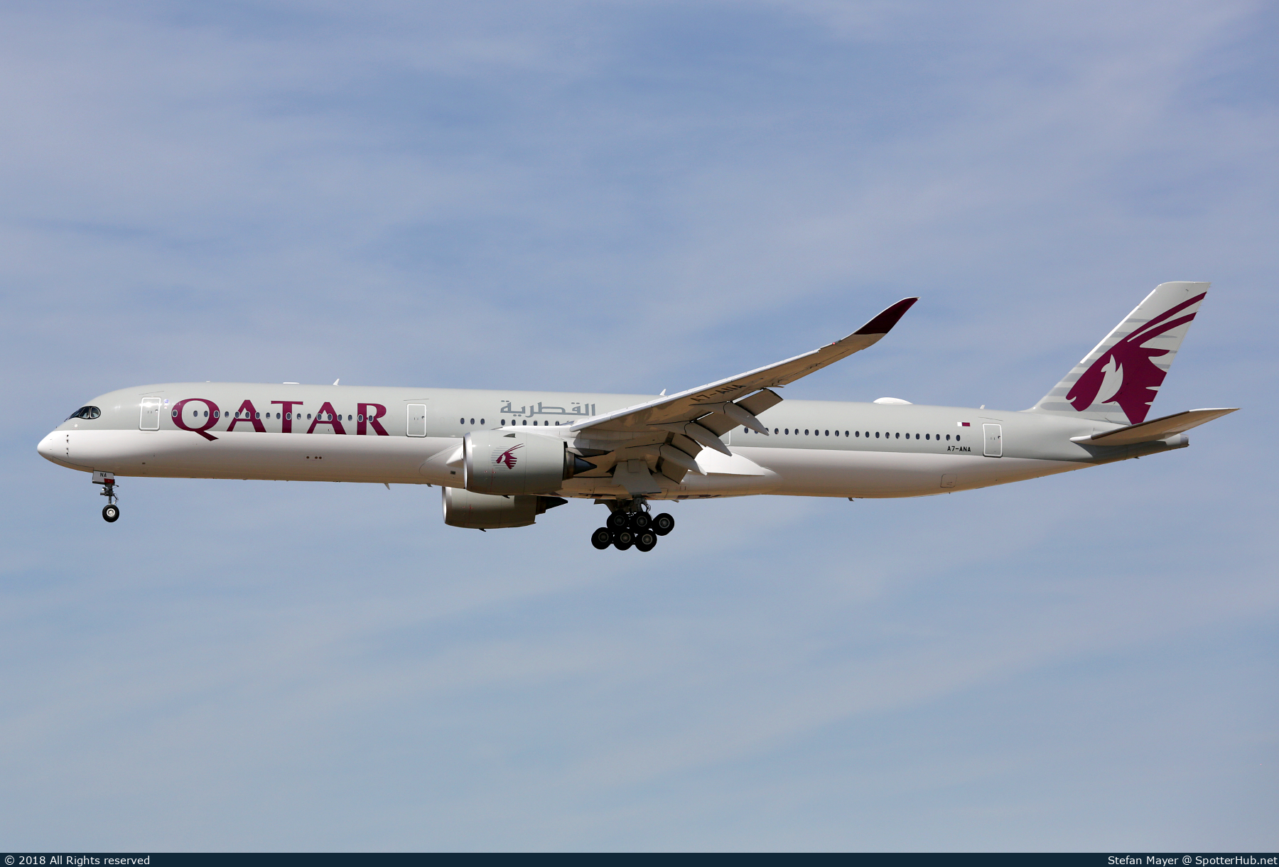 Photo of A7-ANA - Airbus A350-1041 operated by Qatar Airways