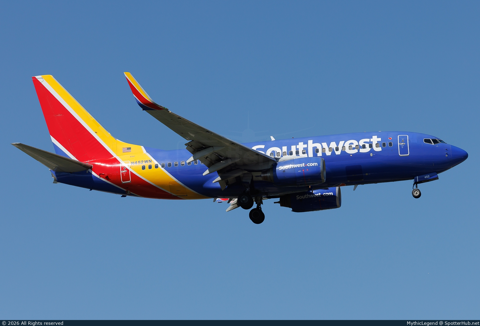 Photo of N452WN - Boeing 737-7H4 operated by Southwest Airlines