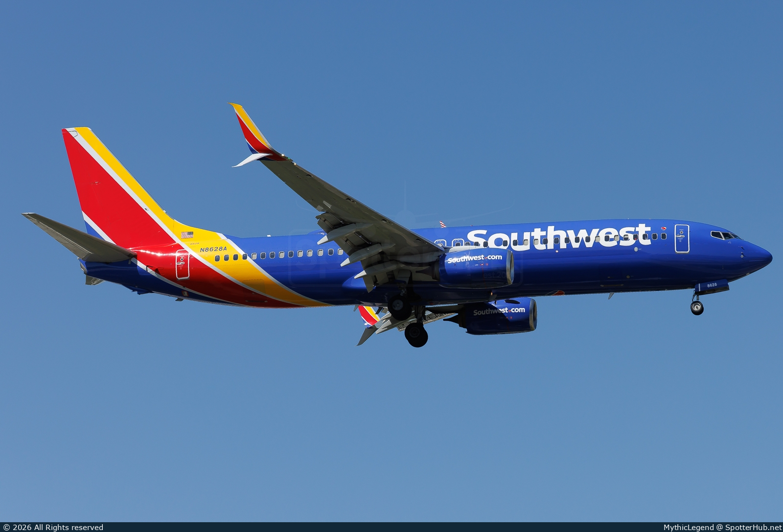 Photo of N8628A - Boeing 737-8H4 operated by Southwest Airlines