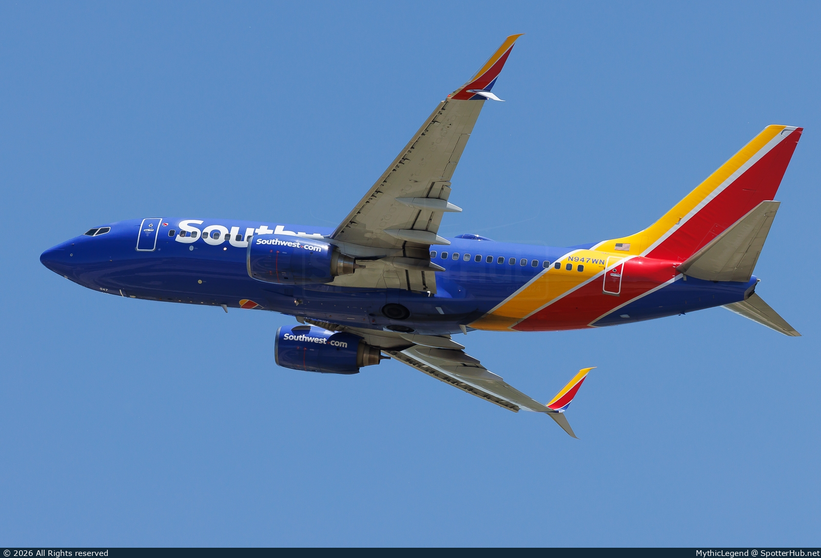 Photo of N947WN - Boeing 737-7H4 operated by Southwest Airlines