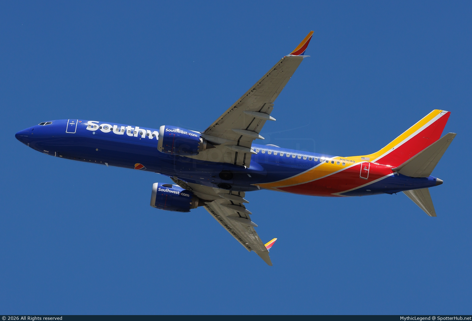 Photo of N8914Q - Boeing 737 MAX 8 operated by Southwest Airlines