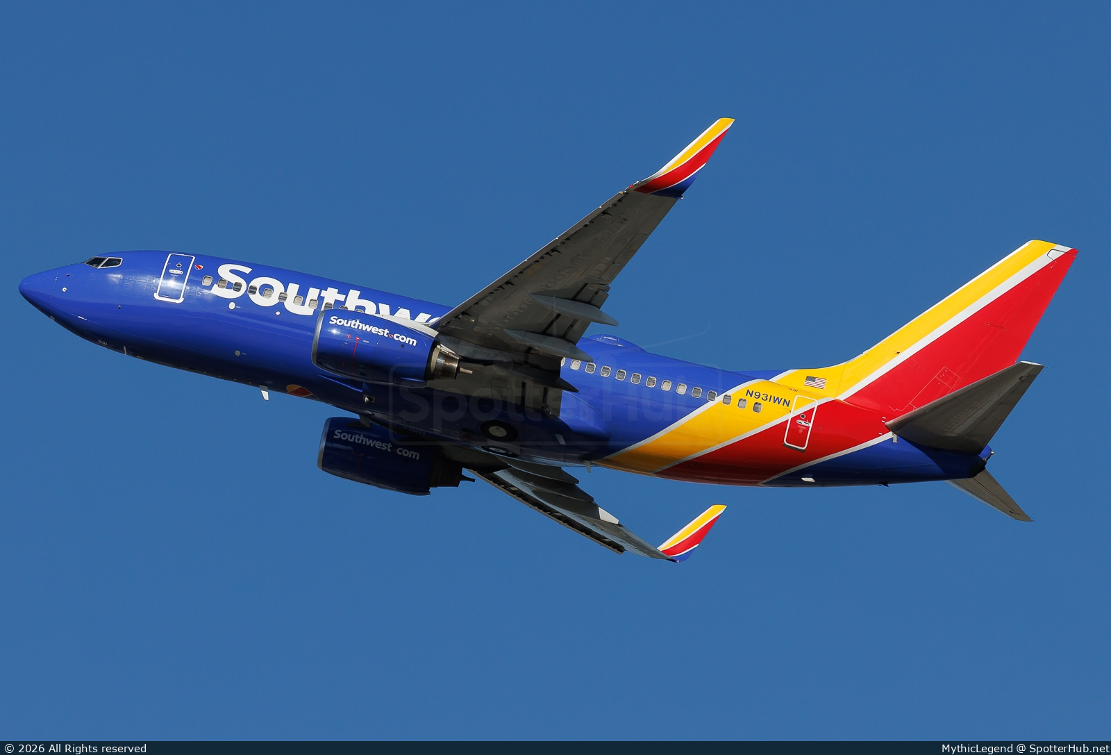 Photo of N931WN - Boeing 737-7H4 operated by Southwest Airlines