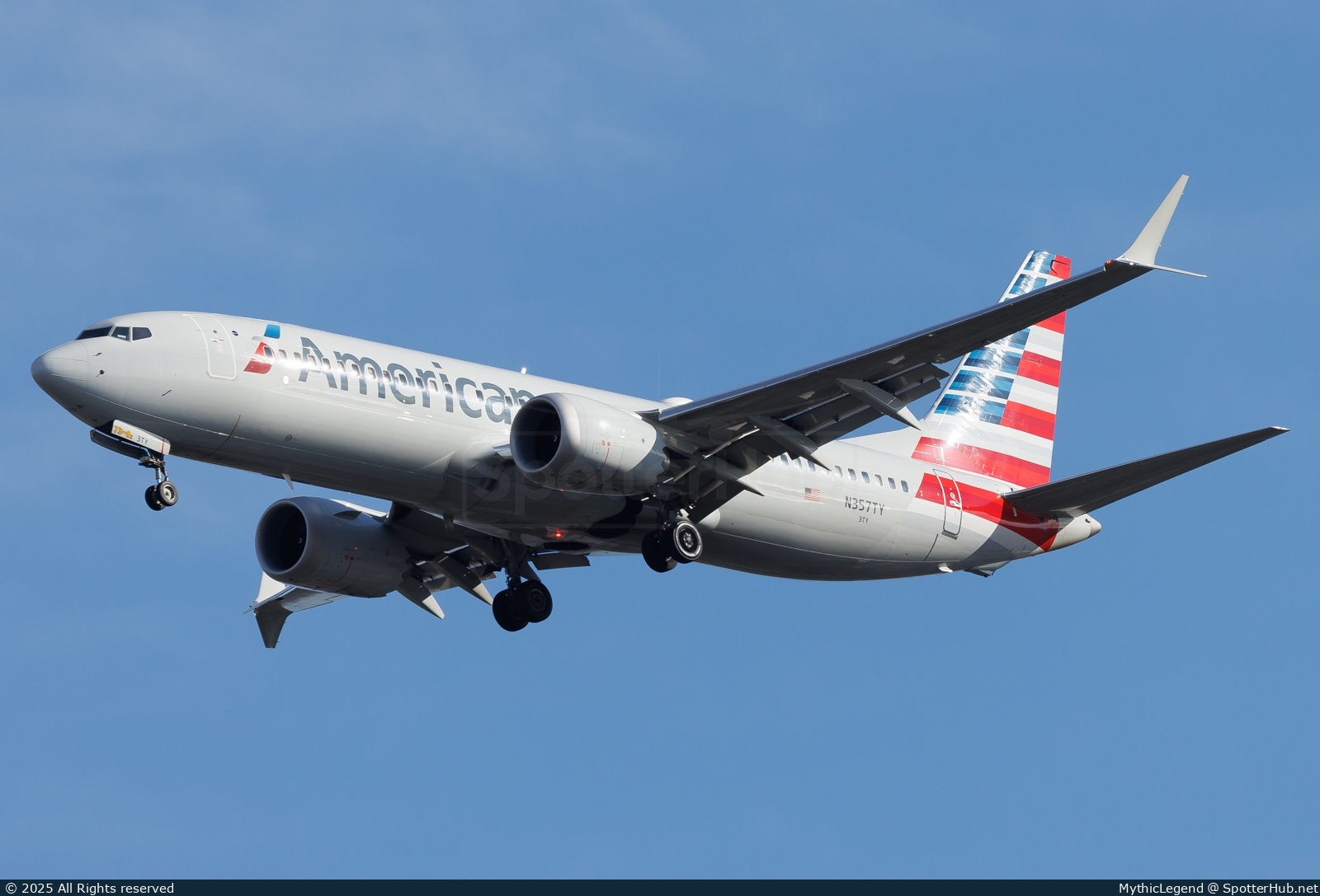 Photo of N357TY - Boeing 737 MAX 8 operated by American Airlines