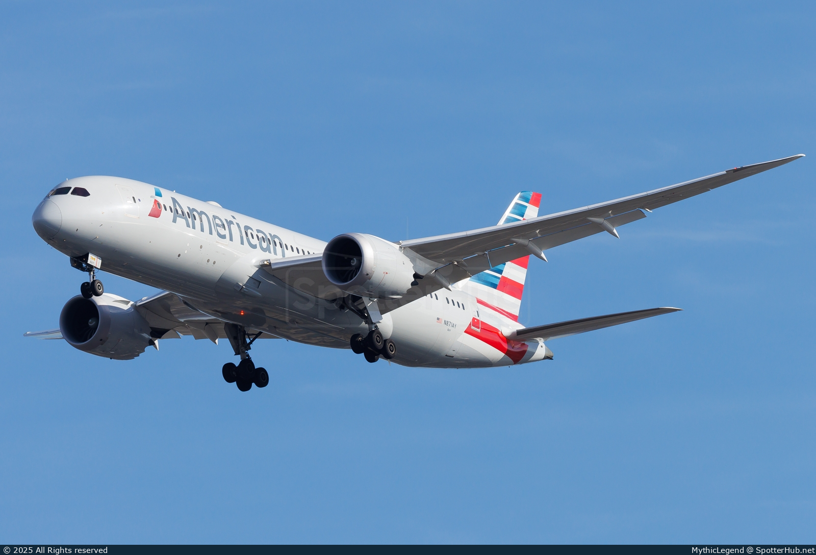 Photo of N871AY - Boeing 787-8 Dreamliner operated by American Airlines